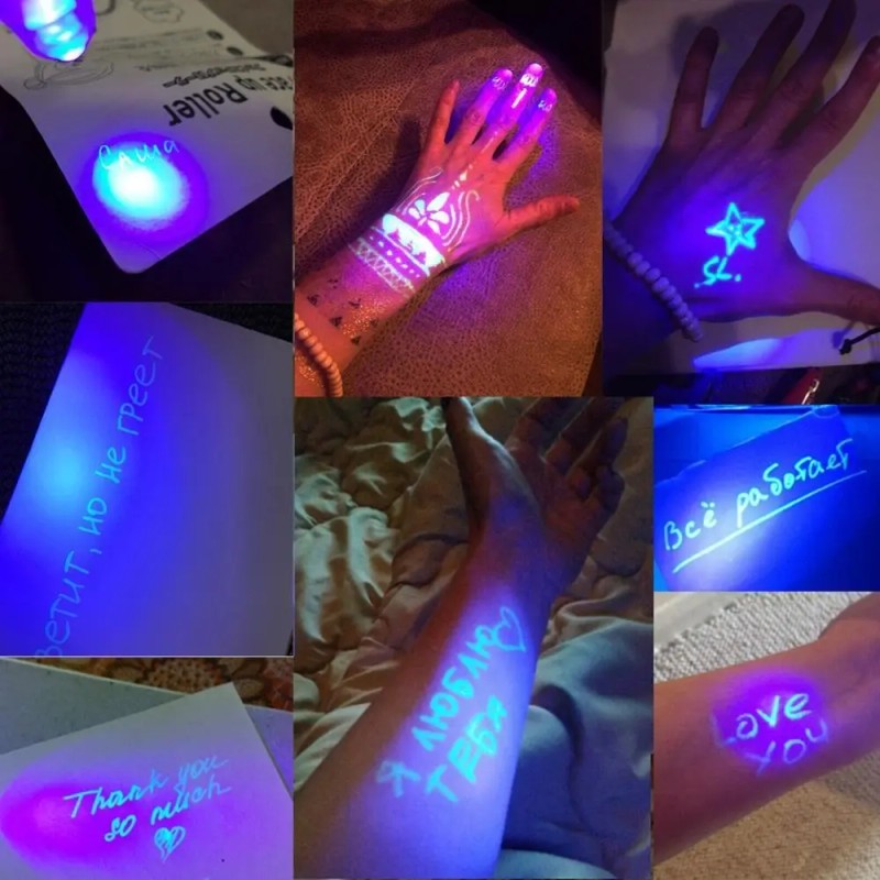 Pluma De Tinta Invisible Con Luz Uv 16 Pack Bolígrafos