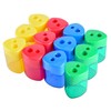 Iwobi 12 Pieces Manual Pencil Plastic Pencil Sharpener for Children,