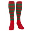 MK Socks Baseball Softball Candy Cane Stripes Christmas Knee high
