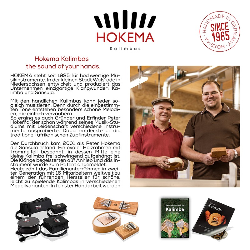 Hokema Mini-Kalimba 7 Case with 9 Blades