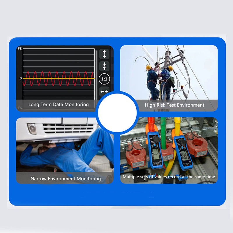 Bluetooth Clamp Multimeter Digital AC DC Current Voltage Meter with