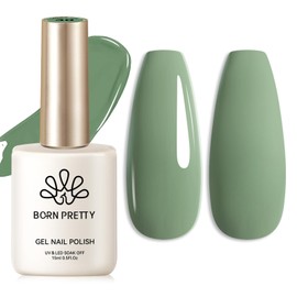 Born Pretty Hema-Free Gel Nail Polish, 15ml Oliver Green Fall Winter Color Soak Off U V LED Gel Polish Nail Art Design Manicure Salon DIY Home
