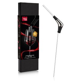 Vacu Vin Slow Pourer Wine Pourer, Plastic, Stainless Steel, Silver, Black, S