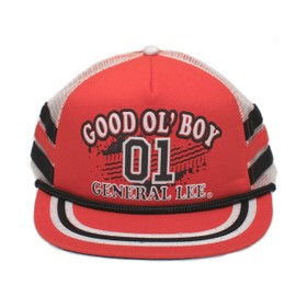 General Lee Hat Classic 3 Stripe Flat Bill Truckers Cap Adult One-Size Unisex Multi Colors
