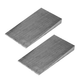 2 Pack Flange Wedge Steel Silvery Spreading Triangle Wedges Metal Shims Tool Sets Slope Level Fitting Straight Accessories for Lathe Welding (4 Inch)
