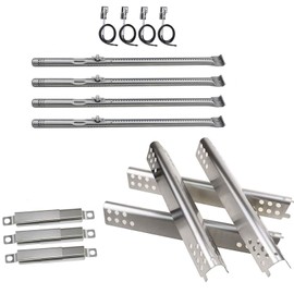 Replacement Parts for Charbroil Advantage 463344116 Grill, Grill Pipe Burner, Heat Plate Shield, Adjustable Carryover Tube and Grill Igniter Replacement for CharBroil 463344116, 466344116 Gas Grills