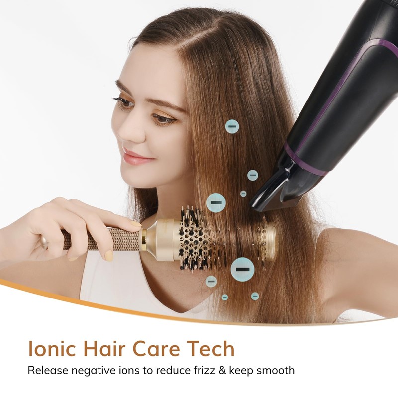 Sndyi Round Brush for Blow Drying, Medium Round Brush with