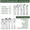 68 Pieces Silverware Set with Serving Utensils Set, CEKEE Stainless