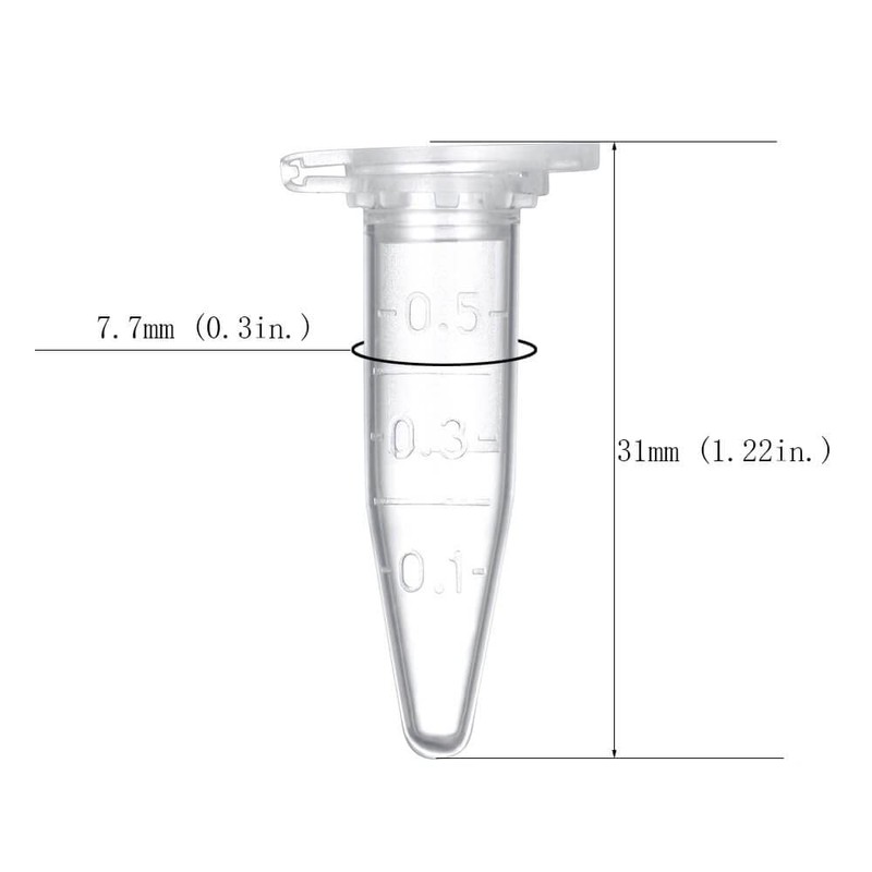 BKMAMLAB - Tubos de microcentrífuga de 0,5 ml, 1000 unidades,