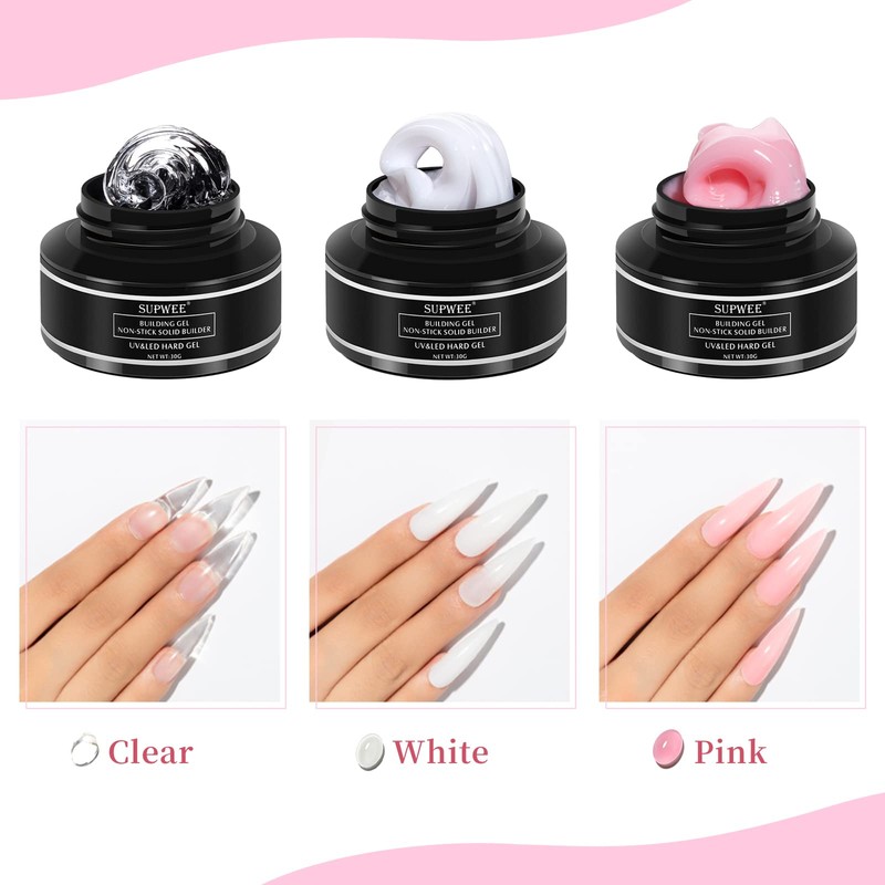 Supwee Solid Nail Extension Gel Builder Nail Modelling Gel 3