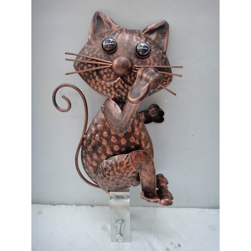 Westerholt GmbH Copper Look Cat Gutter and Fence Ornament