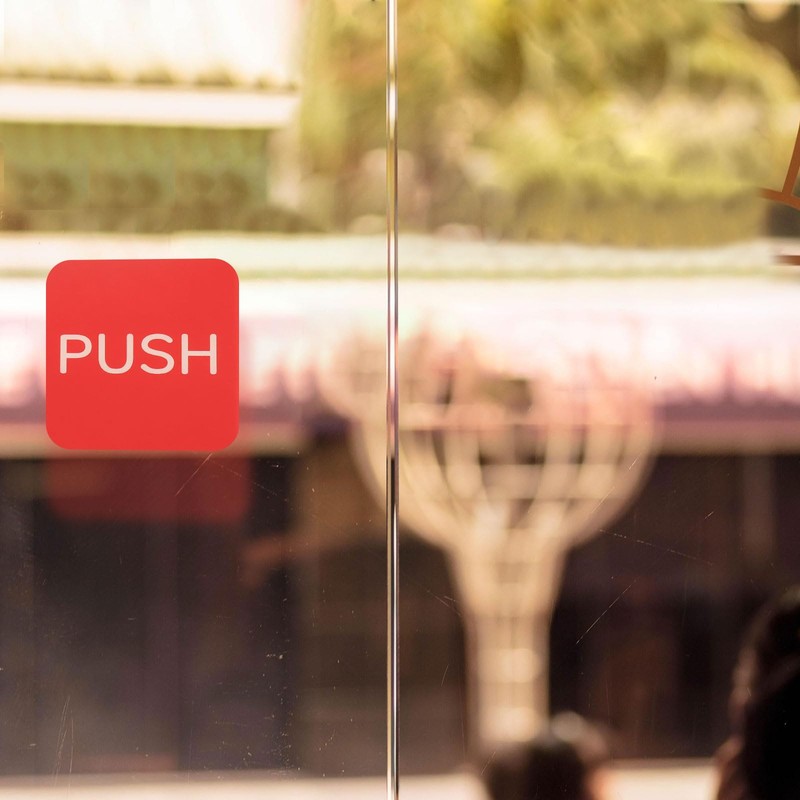 PATIKIL 1Set Push Pull Door Stickers, 3in Push and Pull