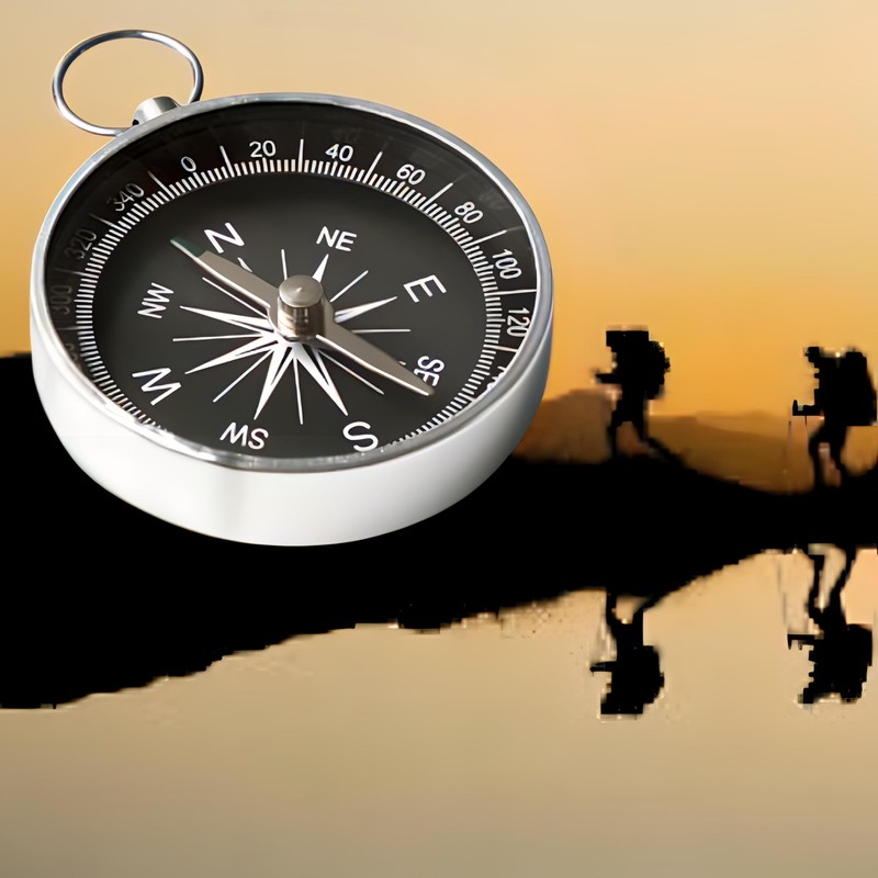 Portable Pocket Compass For Camping Hiking And Riding Flip open