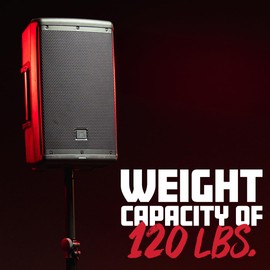 Gator Frameworks Rok-It Series Lightweight Aluminum Tripod Speaker Stand with Dual-diameter 35mm to 38mm Pole, Supports up to 120 lbs (RI-SPKRSTD-100-AL)