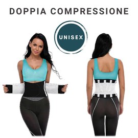 Tech Therapeutics Back Support Lumbar Belt, Elastic Abdominal Back Belt for Men and Women with Flexible Splints and Magnetic Field Therapy, L-XL Size