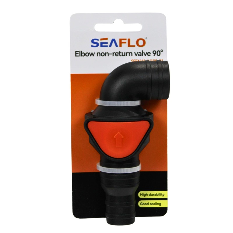 SEAFLO 90° Angled (3/4"-1" in |1" Out) Quick Disconnect Non-Return