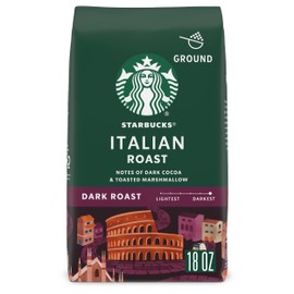 Starbucks Ground Coffee, Dark Roast Coffee, Italian Roast, 100% Arabica, 1 bag (18 oz)