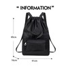 AWAVM Drawstring Waterproof Bag,Drawstring Backpack Sports Gym Bag with Shoes