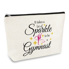 Gymnastics Cosmetic Bag Gymnasts Inspirational Gifts for Women Gymnastics Lover Gift Gymnastic Coach Gifts Makeup Bag Birthday Graduation Gifts for Her Female Sports Lovers Friend Sister Zipper Pouch