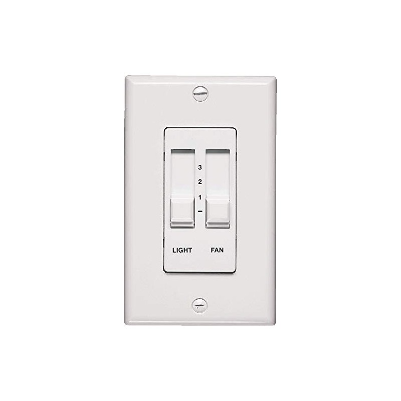 Quorum 7-1192-6, Three Speed and Light Dimming Wall Slide Control,