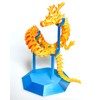 SHEETA 3D Printed Dragon Display Stand, Blue PLA Holder for