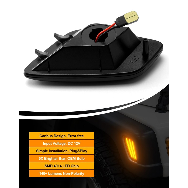 NEIFILES LED Side Marker Lights Compatible with Jeep Wrangler TJ