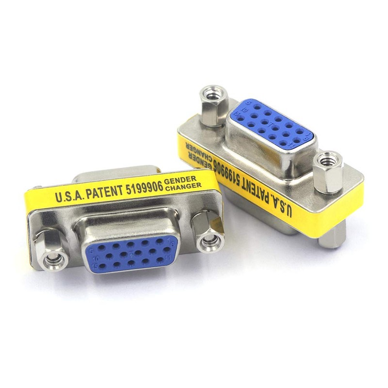VCE VGA Female to Female Adapter, SVGA Coupler HD15 Mini