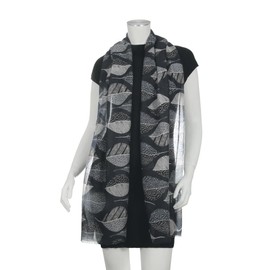 Majea - Women's Slim Neck Scarf, Thin Scarf, Fine Neckerchief, Summer Women's Scarf, Women's Stole (880060), Black (black 4)