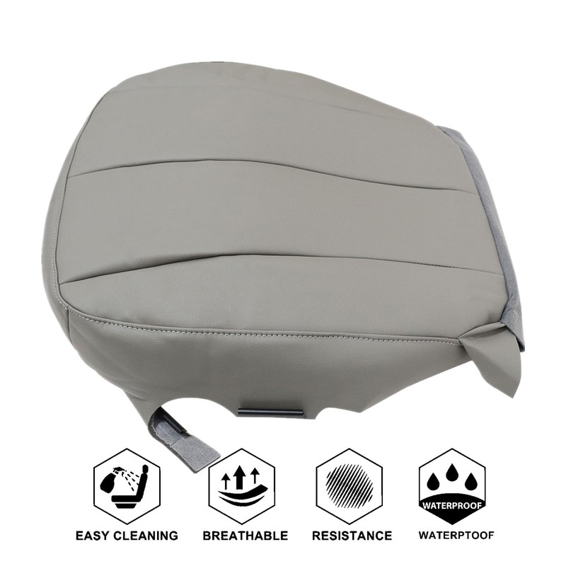 NLQR Front Driver Side Bottom Replacement Microfiber Leather Seat Covers