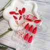 Almond Valentine’s Day Press on Nails Red Small Heart Fake