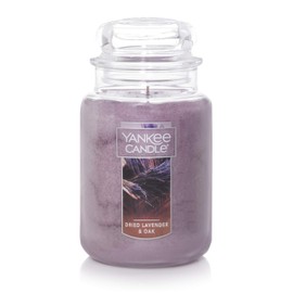 Yankee Candle Dried Lavender & Oak​ Scented Classic 22 Oz Large Jar Single Wick Aromatherapy Candle Over 110 Hours of Burn Time Ideal for Creating a Welcoming Home Perfect for Gifting