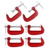 Unlorspy 6Pcs Red C Clamp Set 2 Inch Heavy Duty