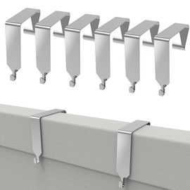 KOPKIO 6 Pcs Office Cubicle Hook Over Door Hanger Universal Panel Partition Metal Hooks for Hanging File Bins, Keys, Whiteboard,Silver