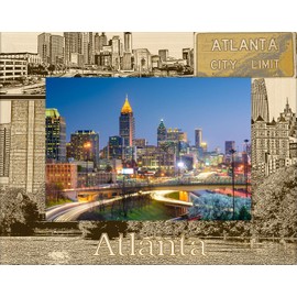 SMS Gifts Atlanta Georgia Laser Engraved Wood Picture Frame Landscape (3 x 5)
