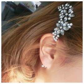 Yheakne Boho Crystal Hair Clip Pin Silver Cz Rhinestone Hair Pin Barrette Vintage Hair Barrette Pins Decorative Bobby Pin Shine Cz Hairclip Crystal Bride Hair Accessories for Women and Girls