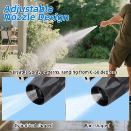 2-in-1 shooter tip M5 Long Reach Soap Twist Nozzle 0 to 60° spray pattern, for use with Pressure Washer 3-7 GPM, Adjustable Downstream Soft Wash Nozzle