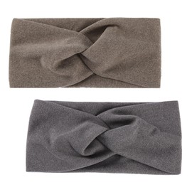 YANYULI Wide Hair Band, Set of 2 Colors, Hair Band, Hair Turban, Hair Accessory, Women's, Soft, Stretchy, Quick Drying, Water Absorbent, Stylish, Cute, Face Washing, Bath, Yoga, Makeup, Sports,