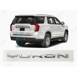GMC 1PC Chrome Rear Tailgate Yukon Letter Emblem Fit 2021-2023 GMC Yukon Yukon XL