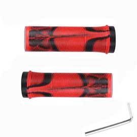 Bike Steering Grips,1 Pair Mountain Bike Grips,Comfort Thumb Padded Bicycle Grips Ergonomic Bicycle Grips,for Scooter Urban Bike Three Wheel Wheel Chair Mountain Bike Road Bike MTB BMX(Red)