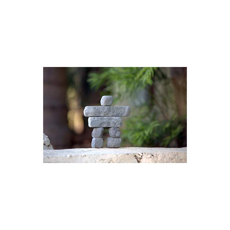 Garden Age Supply Small Inuksuk Sculpture Made with Natural Stone