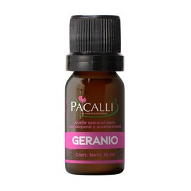 Aceite Esencial de Geranio 100% Puro | Pelargonium graveolens | 10 ml | Aromaterapia y Uso Cosmético con Dilución | PACALLI
