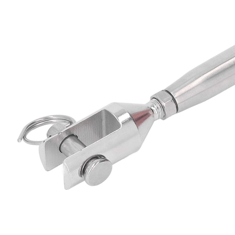 2PCS M8 Thread Stainless Steel Turnbuckle Wire Rope Tensioner Marine