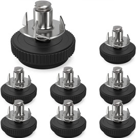 ONEHOME 8 Pack 5/16-18 Stainless Steel Adjustable Threaded Furniture Leg Leveling Feet Screw-in Glide Levelers with T- Nut Kit,Screw Foot On Furniture Glide Leveling for Table,Chair,Furniture
