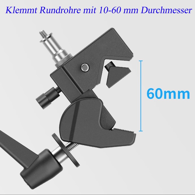 Bohaner Super Clamp Super Clamp Set Camera Tripod Holder Head