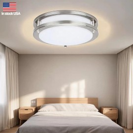 Local Warehouse 13Inch 36W 5CCT Waterproof Led Light Dimmable Led Ceiling Lamp Surface-Mounted Modern Ceiling Lights for RoomLamp Power(W): 13inch 36W, Number of Lights: 5CCT, Support Dimmer: Yes, Color: Black