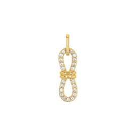 Amor Motif Pendant Gold 375/9ct Women's Pendant with Synthetic Zirconia 1.7 cm White Comes in Jewellery Gift Box 2039175, Gold 375/9ct, Synthetic zirconia.