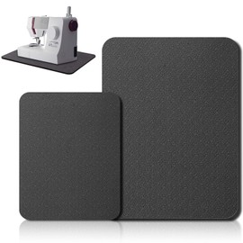Drydiet 2 Pcs Sewing Machine Muffling Mat Pedal Mat Sewing Machine Mat Reduce Vibrations Noise No Slip Rubber Sewing Machine Accessories for Quilting Embroidery(Black,15" x 20" and 11" x 14")