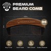 Beardilizer Premium Beard Comb for Men - 100% Natural Black