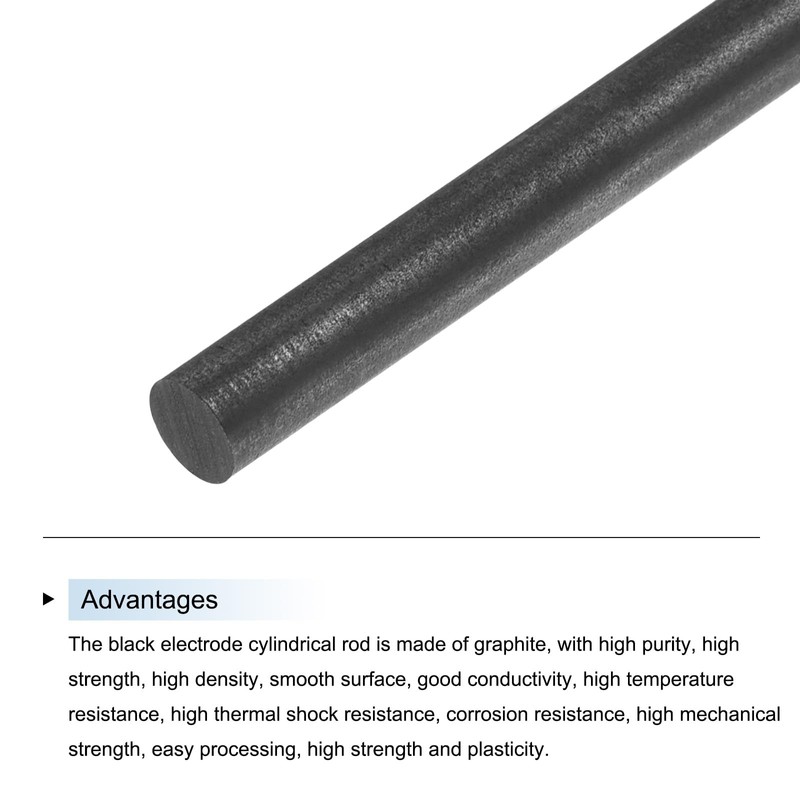 sourcing map Graphite Rod, Graphite Stirring Rod Cylinder Stick Carbon