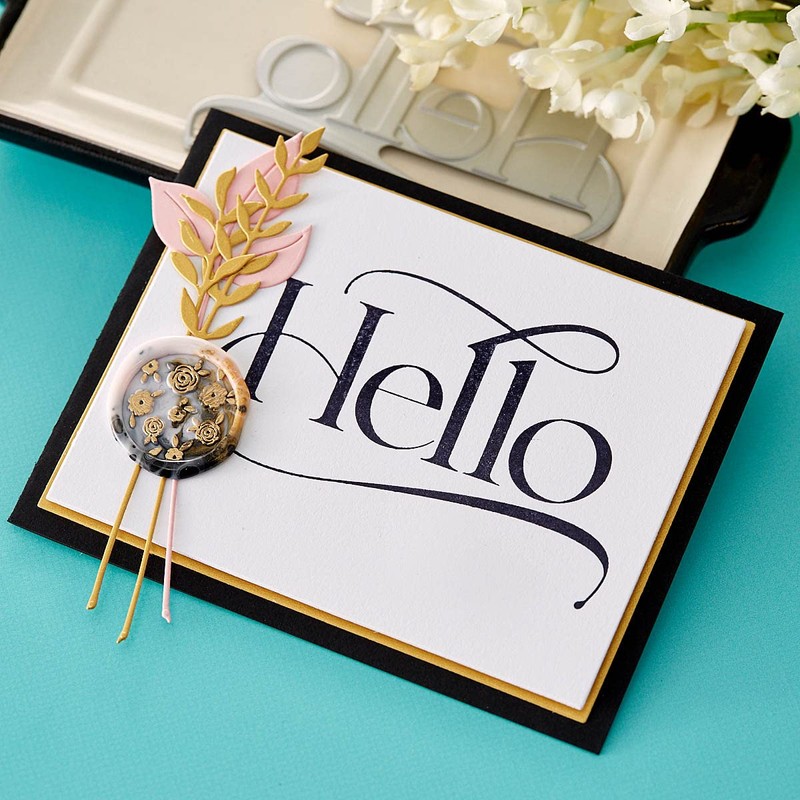 Spellbinders Hello Betterpress Plate, Metal, ONE